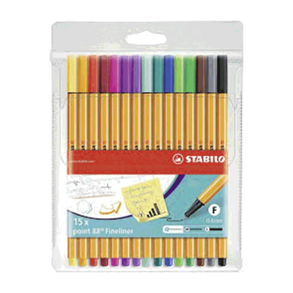 STABILO POİNT 88 10 + 5 FLORESAN RENK ASKILI PAKET 8815-1