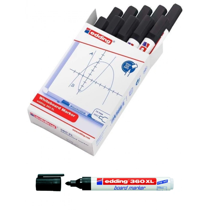 EDDING 360XL BOARD MARKOR SIYAH 10LU