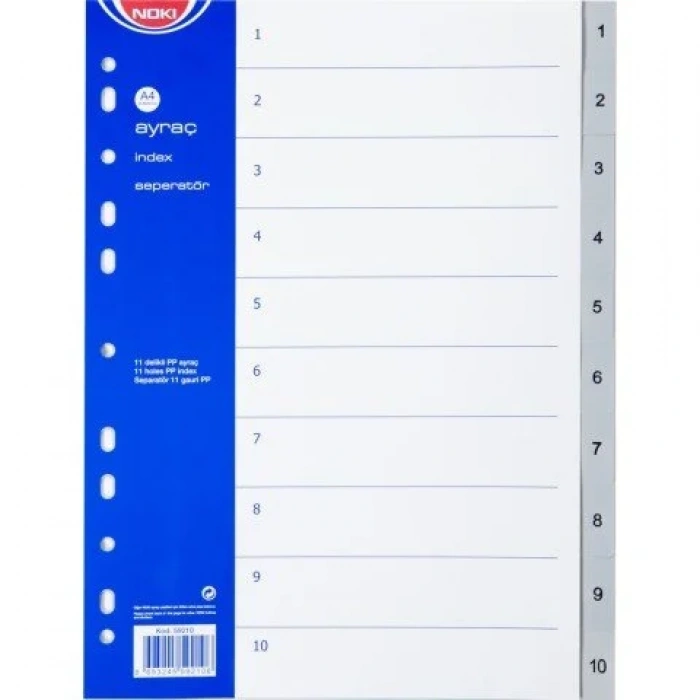 NOKİ AYRAÇ PP 1-10 RAKAM 59210