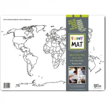 AKADEMİ ÇOCUK FUNNY MAT - DÜNYA HARİTASI BÜYÜK