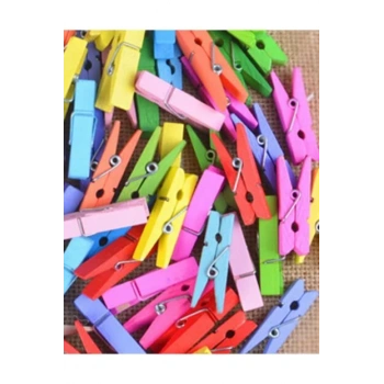 KRAF KIDS AHŞAP MANDAL RENKLİ BÜYÜK 25 Lİ KK166