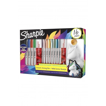 SHARPİE FİNE UNİCORN KUMBARA HEDİYELİ 16LI SET, TEK BOYNUZ 2164411