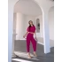 Çıtçıtlı Fuşya Crop İkili Takım