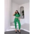 Çıtçıtlı Yeşil Crop İkili Takım