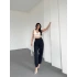 Çizgili Kumaş Pantolon Lacivert