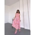 Pembe Çiçekli Elbise