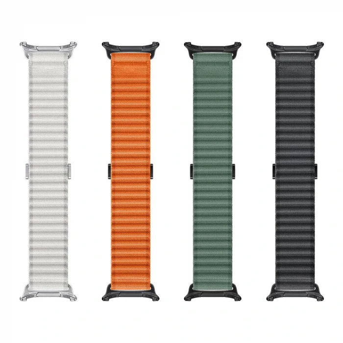 ​​Samsung Watch Ultra 47mm Uyumlu-120 Naylon Kumaş Hasır Örgülü Kordon