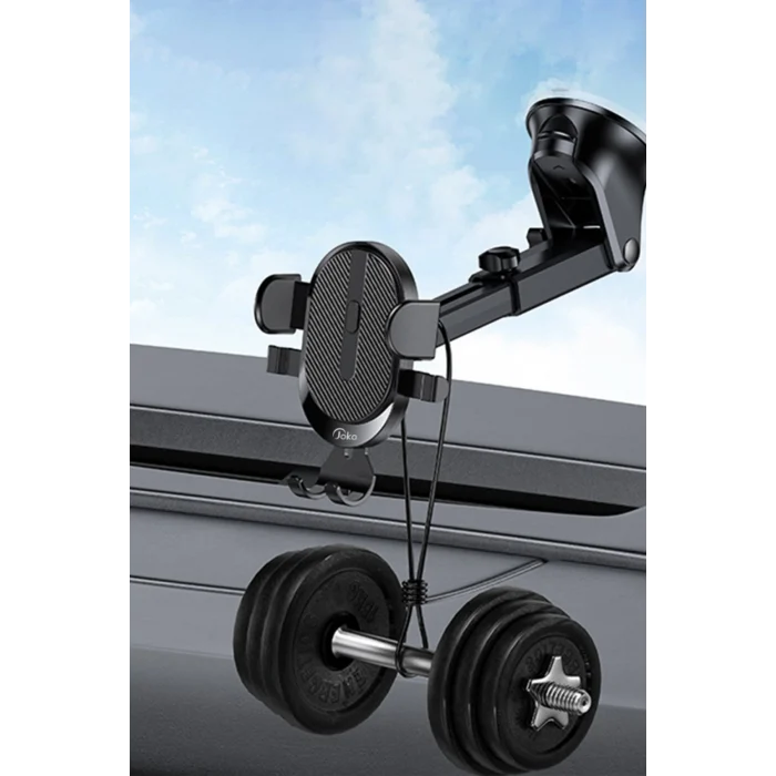 Araç İçi Telefon Tutucu Vantuzlu Ayarlanabilir-Siyah