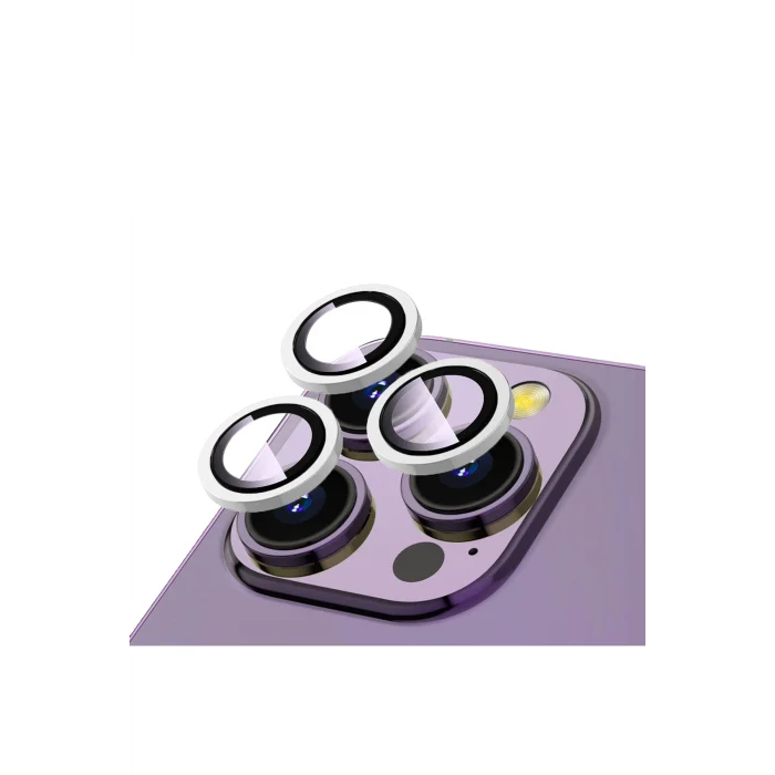 iPhone 15 Pro / 15 Pro Max Uyumlu CL-12 Premium Safir Parmak İzi Bırakmayan Kamera Lens Koruyucu