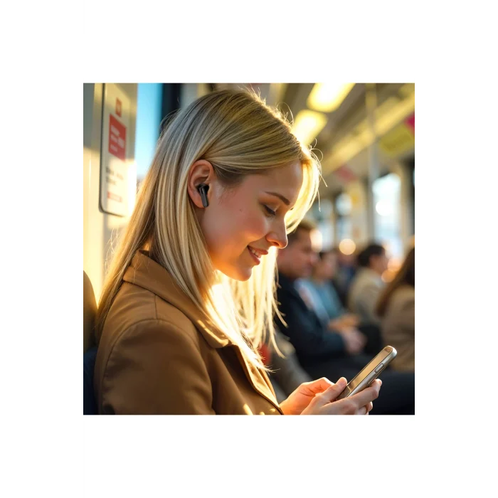 Amazsound Luxe ENC Teknolojili Kulak İçi Bluetooth Kulaklık v5.4 Siyah