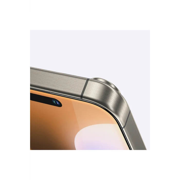 iPhone 16 Pro Max Amazingthing Titan Max Serisi Parlak HD Görünüm Temperli Cam Ekran Koruyucu Siyah