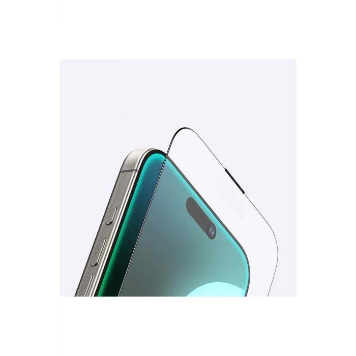 iPhone 16 Plus Amazingthing Titan Mat Parmak İzi Bırakmayan Temperli Cam Ekran Koruyucu Siyah