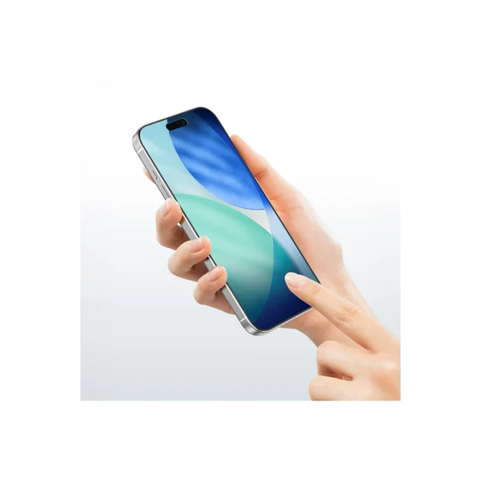 iPhone 17 Air Uyumlu Radix Parmak İzi Bırakmayan Temperli Cam Ekran Koruyucu Şeffaf Uyumlu
