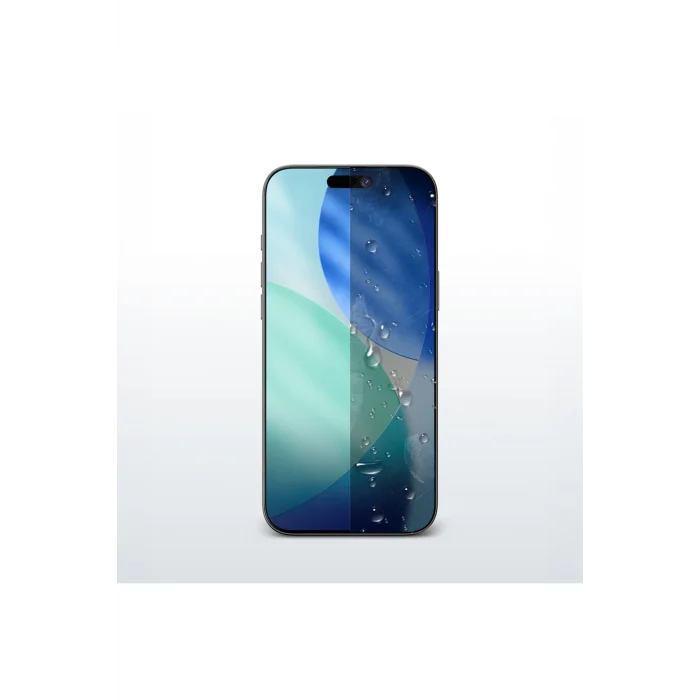 iPhone 17 Pro Uyumlu Radix Parmak İzi Bırakmayan Temperli Cam Ekran Koruyucu Şeffaf