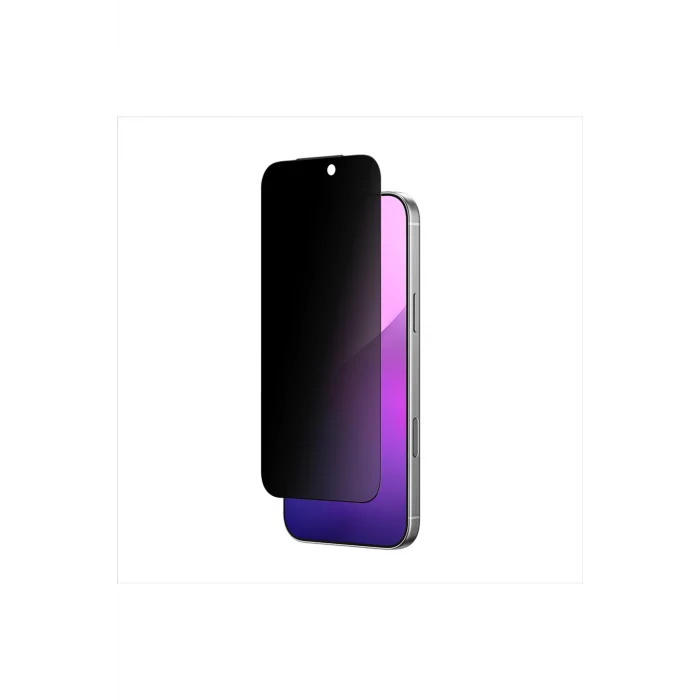 iPhone 17 Pro Max Uyumlu Titan Privacy İz Bırakmayan Temperli Ekran Koruyucu Siyah