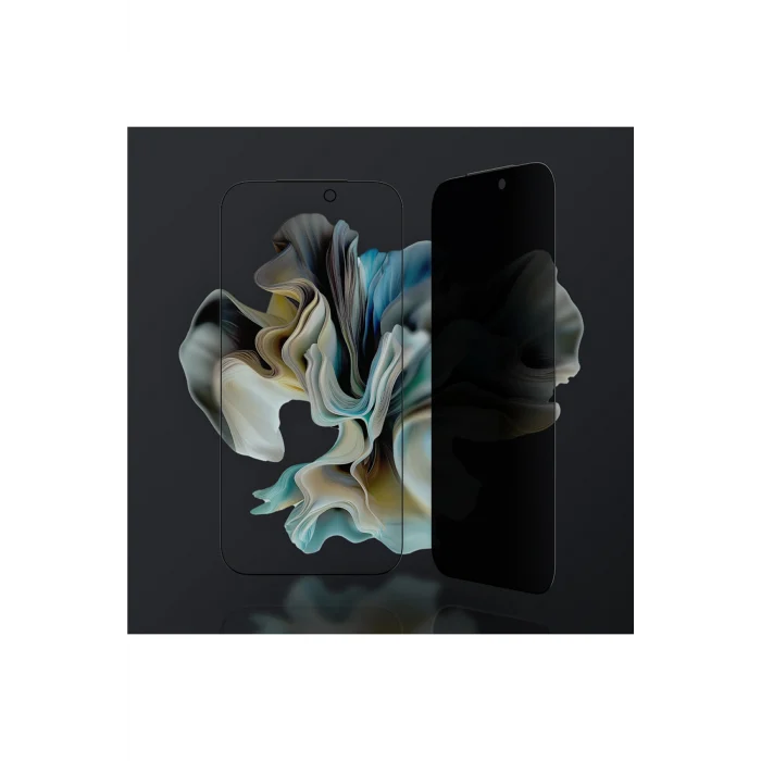 iPhone 17 Pro Max Uyumlu Titan Privacy İz Bırakmayan Temperli Ekran Koruyucu Siyah