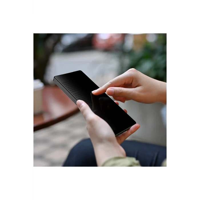 Samsung S25 Amazingthing Radix Privacy Parmak İzi Bırakmayan Temperli Cam Ekran Koruyucu Siyah
