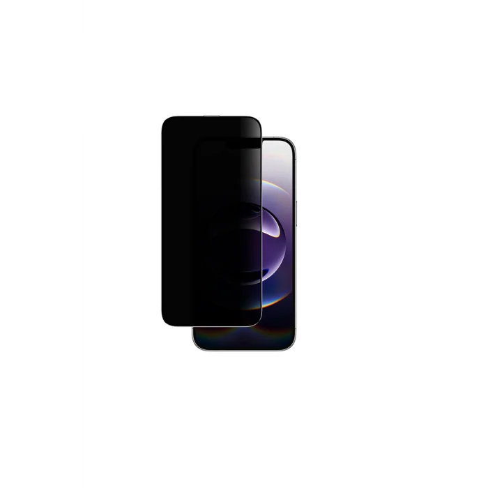 iPhone 16E Amazingthing Titan Serisi Privacy Hayalet Temperli Cam Ekran Koruyucu Siyah