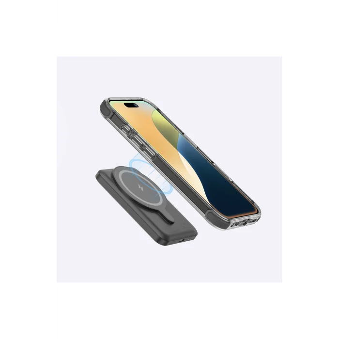 iPhone 16 Plus Kılıf Magsafe Özellikli Standlı Kartlıklı Set Amazingthing Omni Adventure Seri Siyah