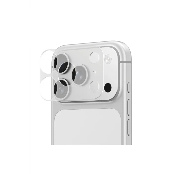 iPhone 17 Pro Uyumlu Parmak İzi Bırakmayan Kamera Lens Çerçeve Koruyucu Şeffaf