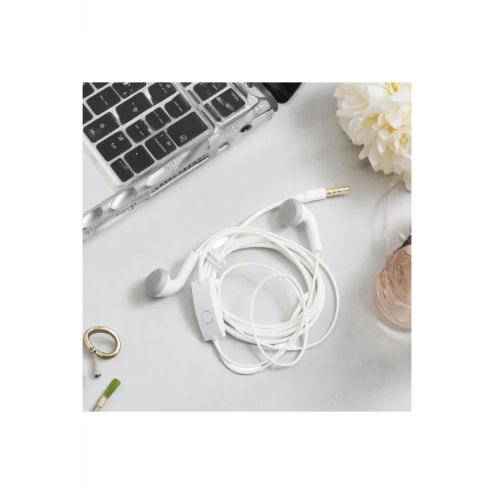 Samsung Ve Tüm Modelleri Uyumlu Kablolu Kulaklık 3.5mm Jack Girişli Mikrofonlu Kablolu Kulaklık