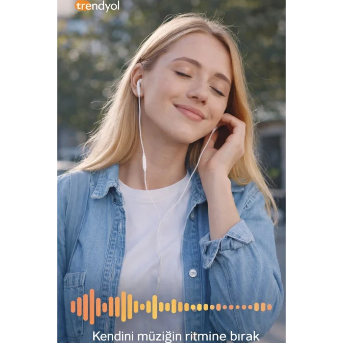 İphone 17/16/15 Serileri Uyumlu (TAK ÇALIŞTIR) İphone Kablolu Kulaklık Type-c Girişli Kulaklık