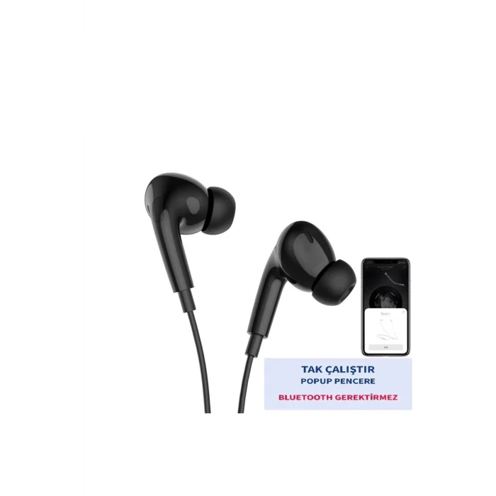 İphone 14/13/12/11/Xs/X/7/8 Serileri Uyumlu Iphone Kablolu Kulaklık Konnektörlü (TAK ÇALIŞTIR)