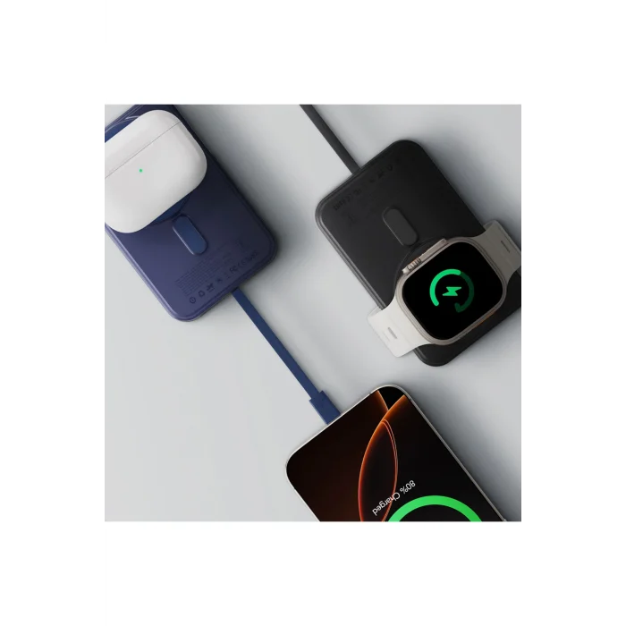 Thunder Go Akıllı Saat Şarj Özellikli PD 22.5W Wireless Powerbank 15W 10000mAh Siyah