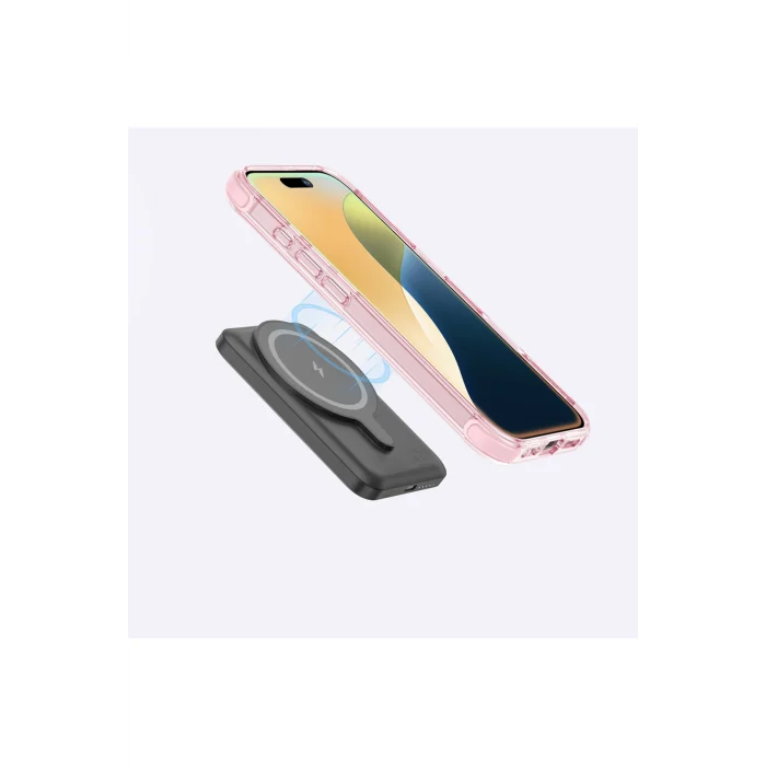 iPhone 16 Kılıf uyumlu Magsafe Şarj Özellikli Amazingthing Omni Serisi Kapak Pembe
