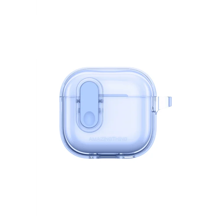 Airpods 4 Kılıf Amazingthing Magnetik Kilit Tasarımlı Minimal Serisi Kılıf Mavi