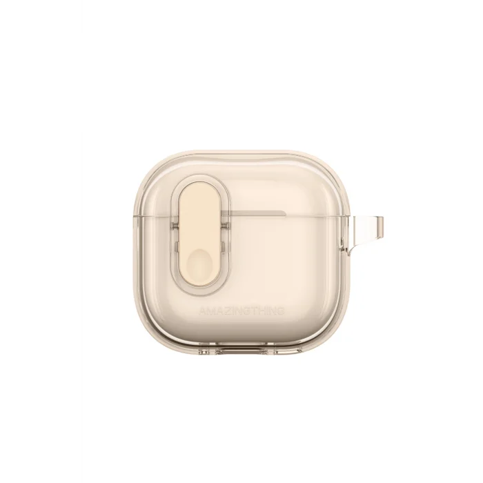 Airpods 4 Kılıf Amazingthing Magnetik Kilit Tasarımlı Minimal Serisi Kılıf Desert Titanyum