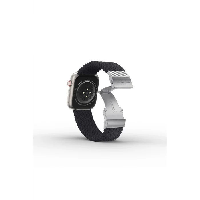 Watch 38mm Amazingthing Titan Weave Örgü Sport Kordon Siyah