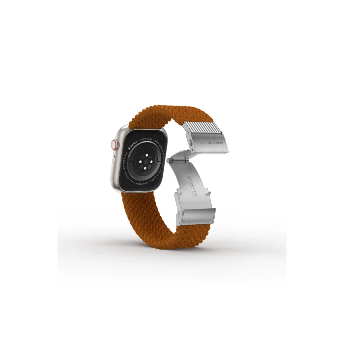 Watch 38mm Amazingthing Titan Weave Örgü Sport Kordon Kahverengi
