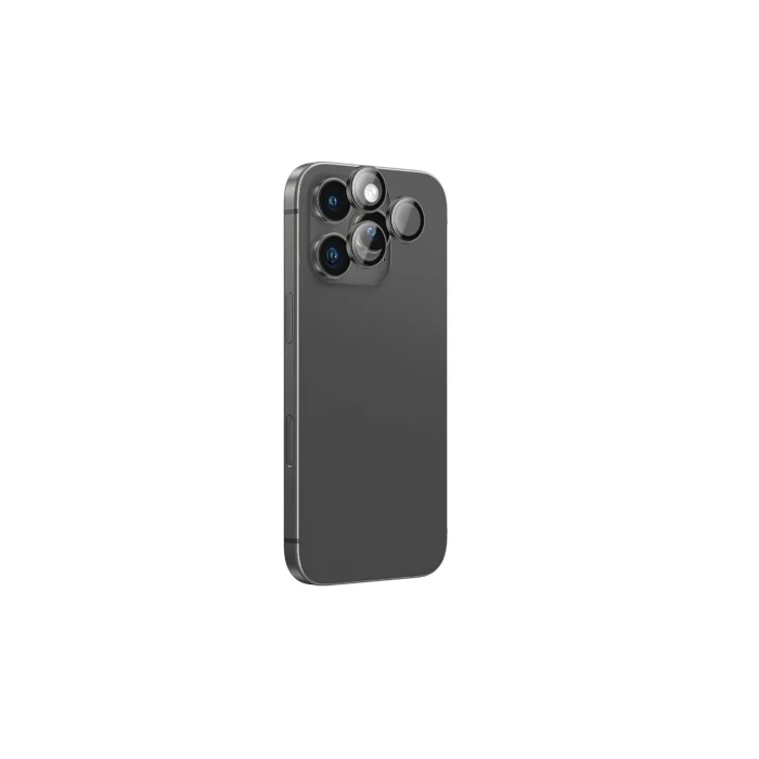 iPhone 16 Pro Max Amazingthing Anti Reflective Kamera Lens Koruyucu Uygulama Aparatlı Siyah