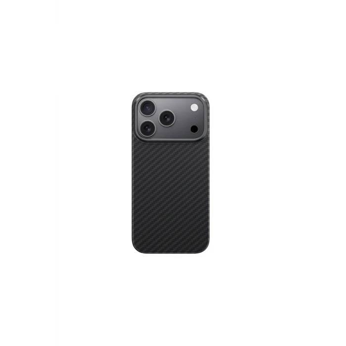 iPhone 17 Pro Max Kılıf M-safe Uyumlu 1500D Aramid Fiber Titan Max Serisi Kapak Siyah