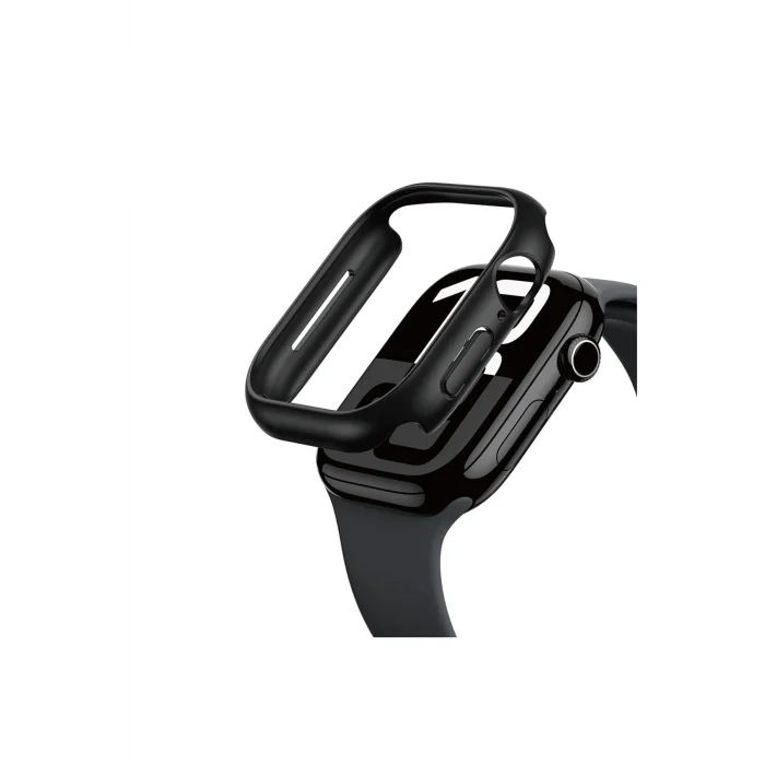 Watch 10 46mm uyumlu Amazingthing Radix Minimal FrameLite Sert PC Kasa Koruyucu Siyah