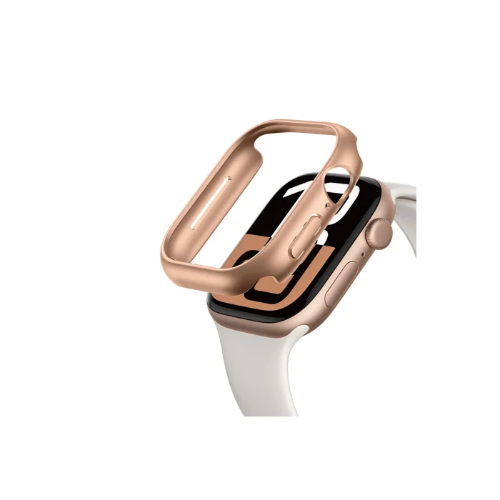 Watch 10 46mm uyumlu Amazingthing Radix Minimal FrameLite Sert PC Kasa Koruyucu Rose Gold