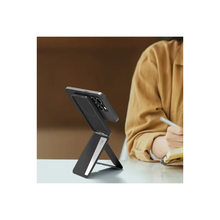 Glamour Link Fonksiyonel Çok Yönlü Grip Standlı Magnetik Kartlık Siyah