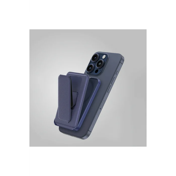 Glamour Link Fonksiyonel Çok Yönlü Grip Standlı Magnetik Kartlık Mavi