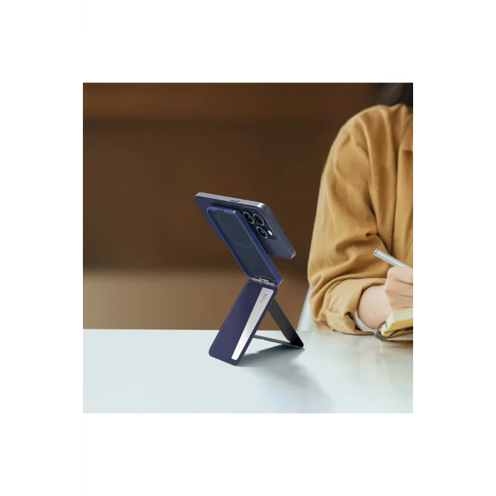 Glamour Link Fonksiyonel Çok Yönlü Grip Standlı Magnetik Kartlık Mavi