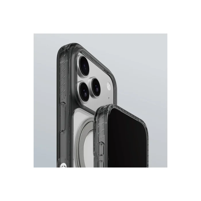 iPhone 17 Pro Uyumlu Kılıf M-Safeli Airbag Standlı Titan Pro MagSpin Kapak Siyah