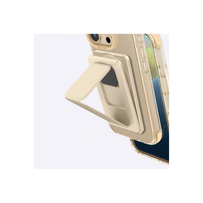 iPhone 16 Pro Kılıf Magsafe Uyumlu Standlı Kartlıklı Set Amazingthing Omni Adventure Seri Rose Gold