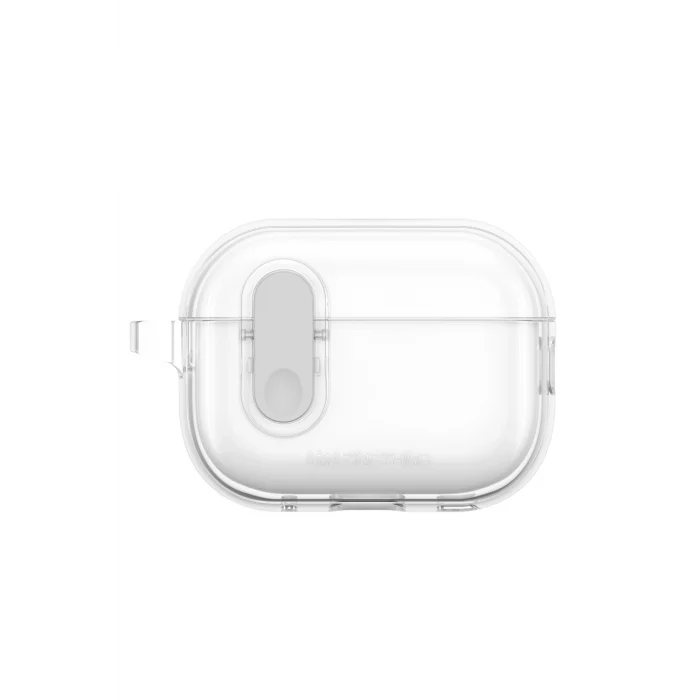 Airpods Pro 2 Kılıf Amazingthing Magnetik Kilit Tasarımlı Minimal Serisi Kılıf Şeffaf