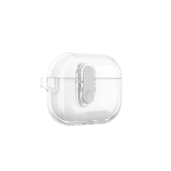 Airpods Pro 2 Kılıf Amazingthing Magnetik Kilit Tasarımlı Minimal Serisi Kılıf Şeffaf