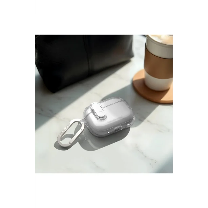 Airpods Pro 2 Kılıf Amazingthing Magnetik Kilit Tasarımlı Minimal Serisi Kılıf Şeffaf