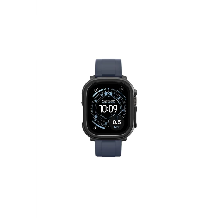 Watch Ultra 49mm Uyumlu Radix Minimal FullGuard Sert PC Kasa ve Ekran Koruyucu Siyah