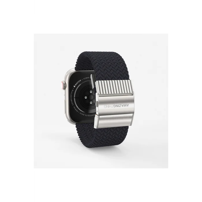 Watch 40mm Amazingthing Titan Weave Örgü Sport Kordon Siyah