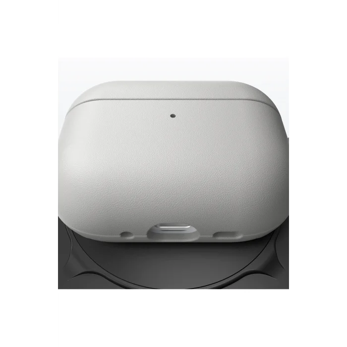 AirPods Pro 3 Uyumlu Glamour Serisi Deri Tasarımlı Kapak Titanyum