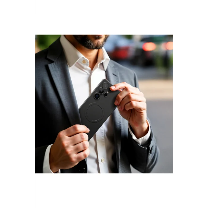 Samsung S25 Ultra Kılıf Magsafe Uyumlu Amazingthing Minimal Air Serisi Kapak Siyah