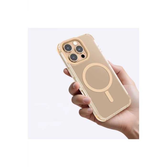 iPhone 16 Pro uyumlu Kılıf Magsafe Şarj Özellikli Amazingthing Omni Serisi Kapak Rose Gold